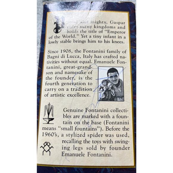 ROMAN FONTANINI HEIRLOOM NATIVITY 5" - GASPAR - KING W/ FRANKINCENSE - #72515 - Picture 4 of 6